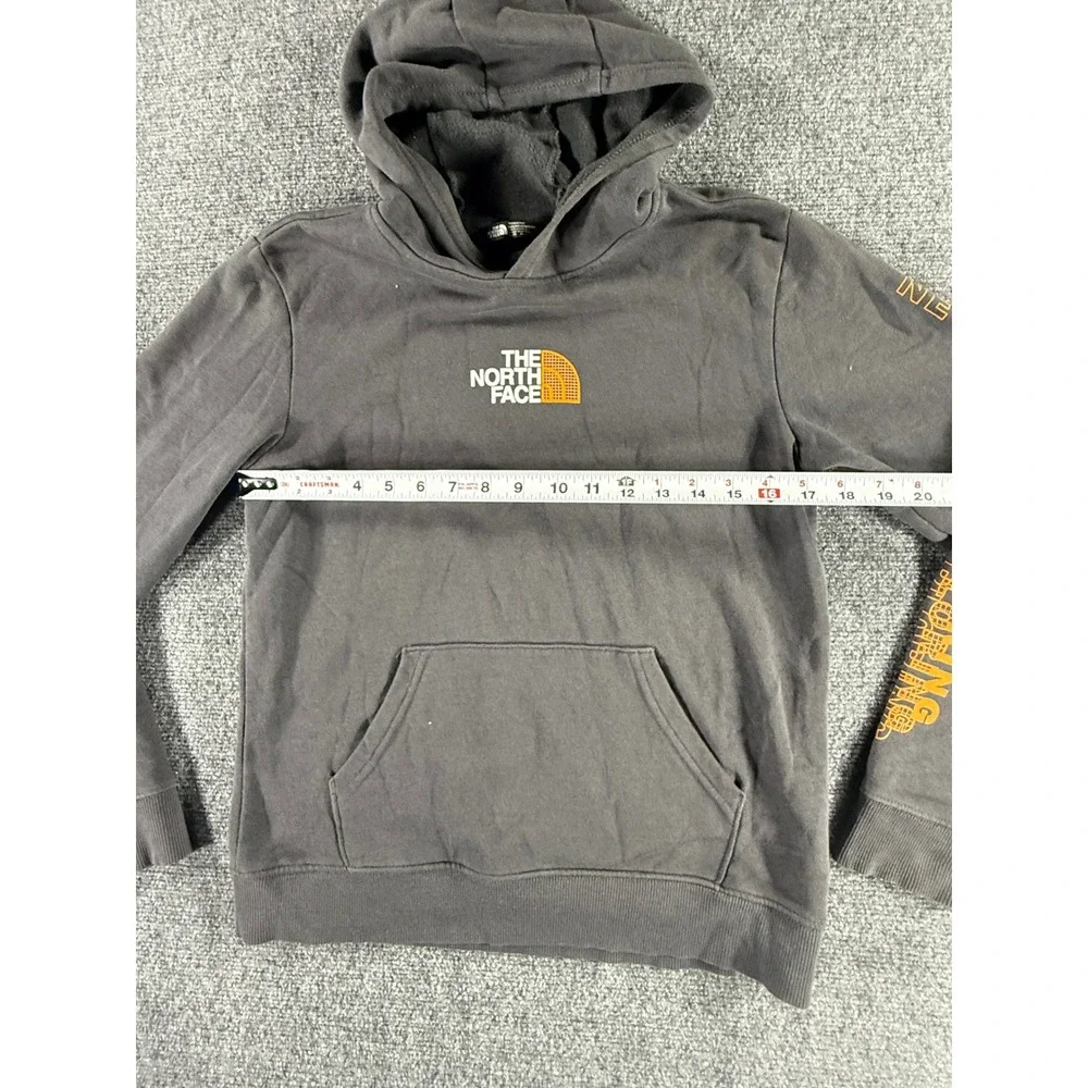 The North Face Teen Boys XL 14/16 Gray Orange‎ Never Stop Exploring Hoodie
